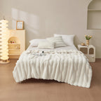 Double-Sided Anti-Static Faux Fur Cushion Blanket