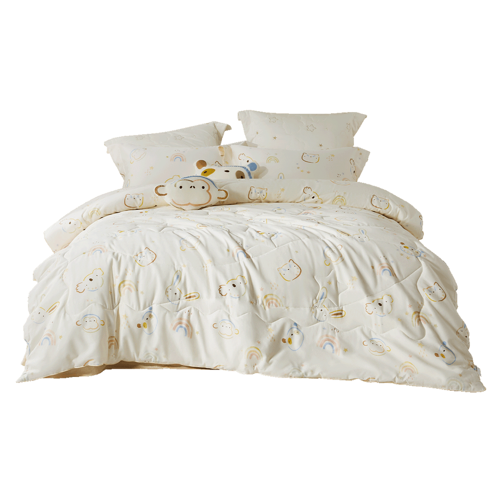 Washable Coverless Mulberry Silk Duvet - 300TC Cotton Shell, 3.5-12.5 TOG