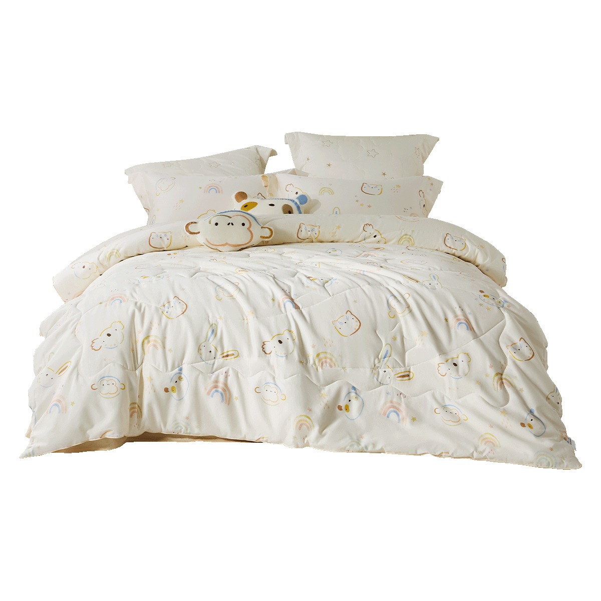 Washable Coverless Mulberry Silk Duvet - 300TC Cotton Shell, 3.5-12.5 TOG