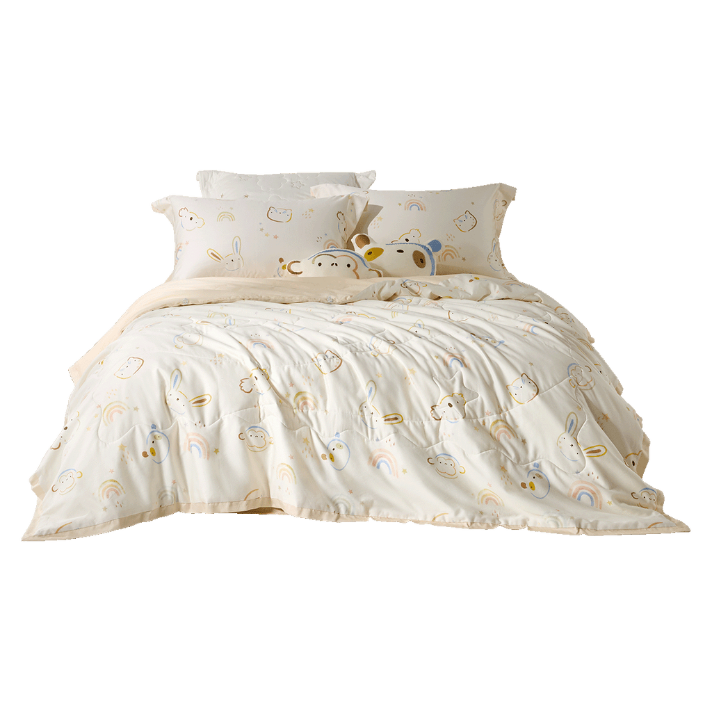 Washable Coverless Mulberry Silk Duvet - 300TC Cotton Shell, 3.5-12.5 TOG
