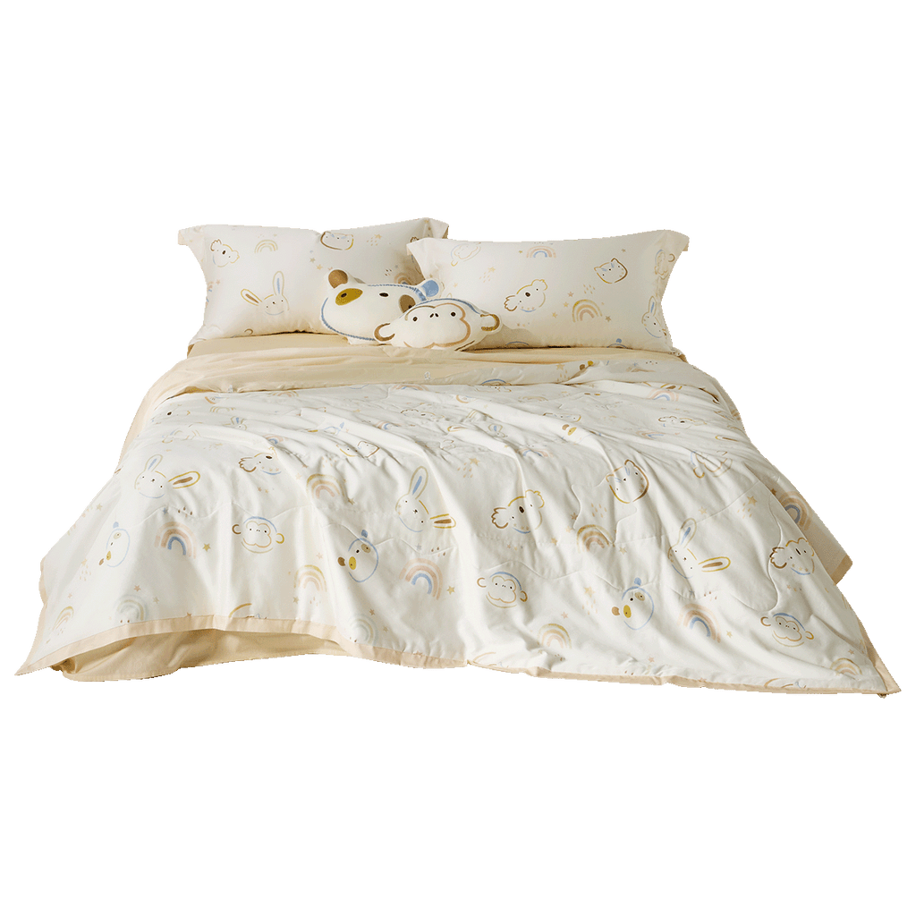 Washable Coverless Mulberry Silk Duvet - 300TC Cotton Shell, 3.5-12.5 TOG