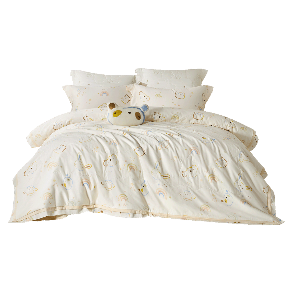 Washable Coverless Mulberry Silk Duvet - 300TC Cotton Shell, 3.5-12.5 TOG