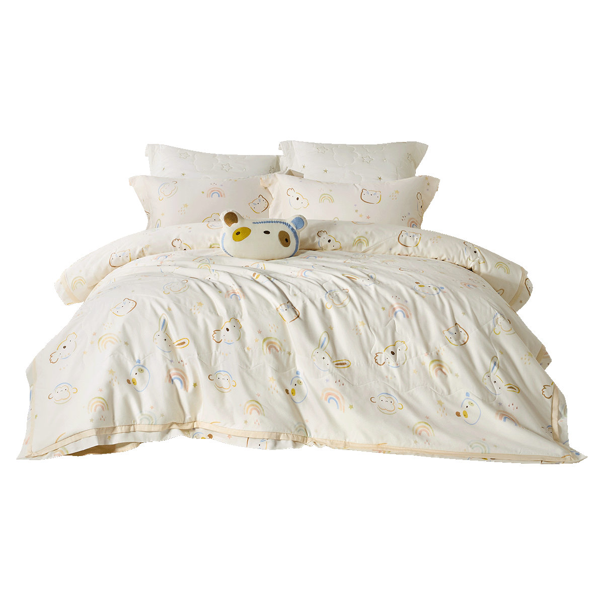 Washable Coverless Mulberry Silk Duvet - 300TC Cotton Shell, 3.5-12.5 TOG