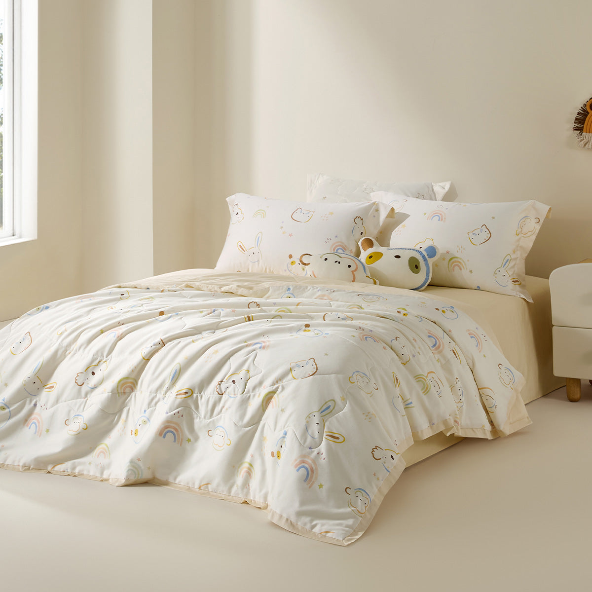 Washable Coverless Mulberry Silk Duvet - 300TC Cotton Shell, 3.5-12.5 TOG
