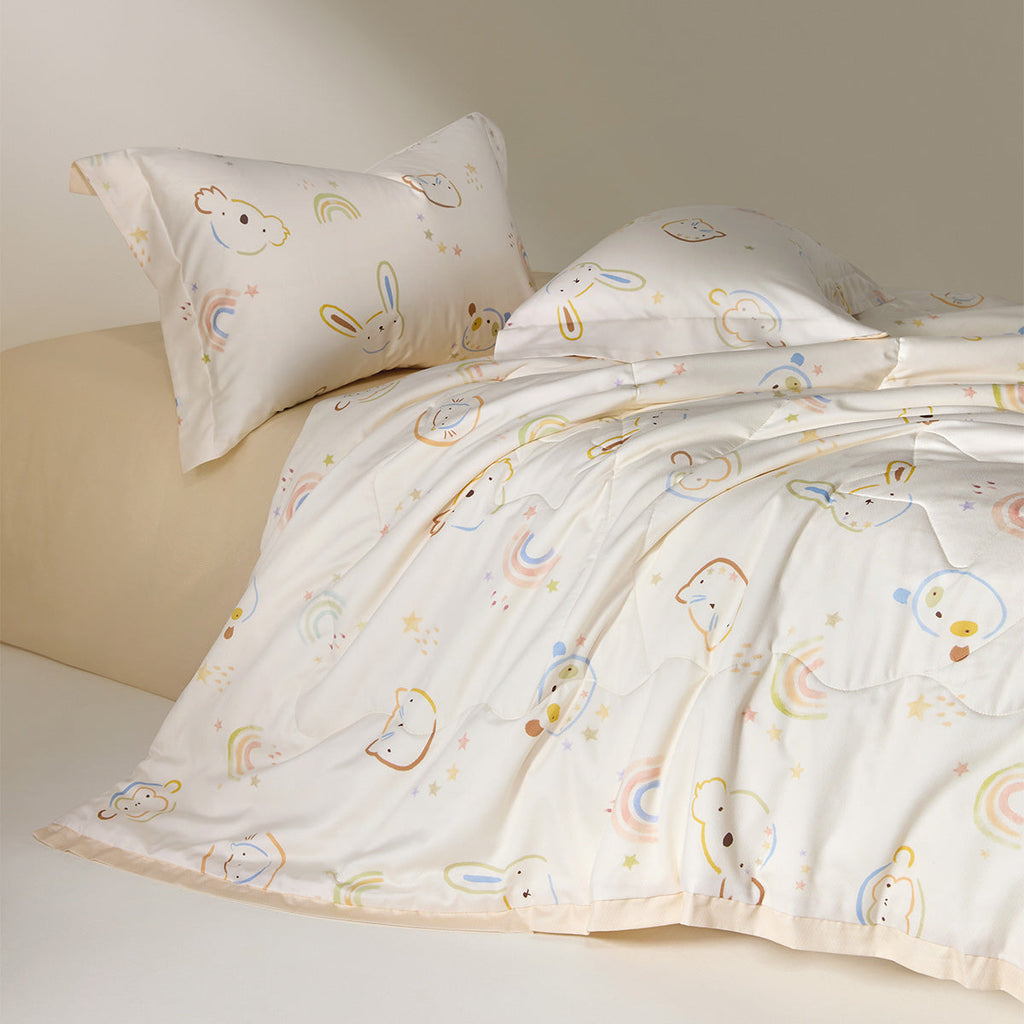 Washable Coverless Mulberry Silk Duvet - 300TC Cotton Shell, 3.5-12.5 TOG