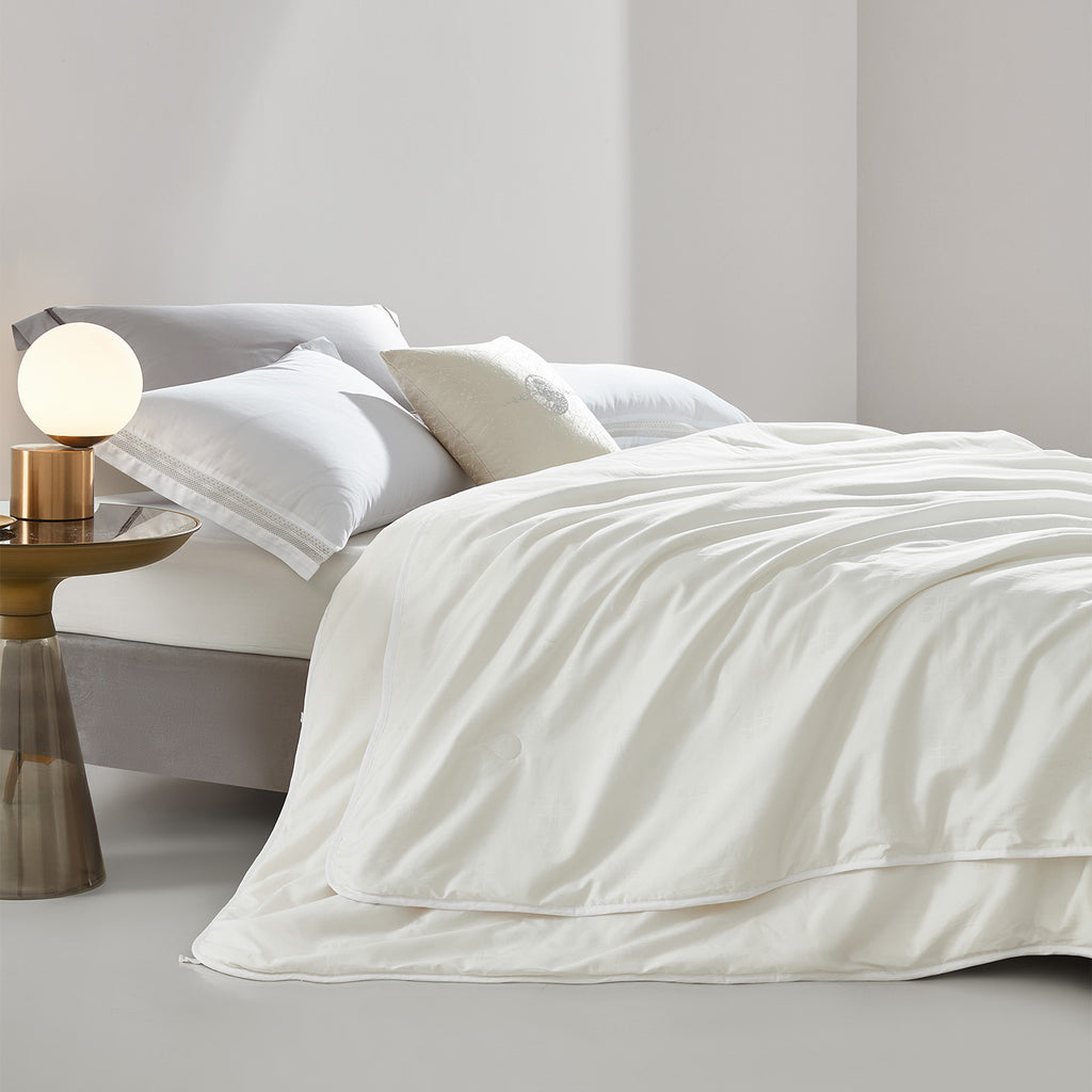 Jacquard Cotton Silk-Filled 2-in-1 Duvet
