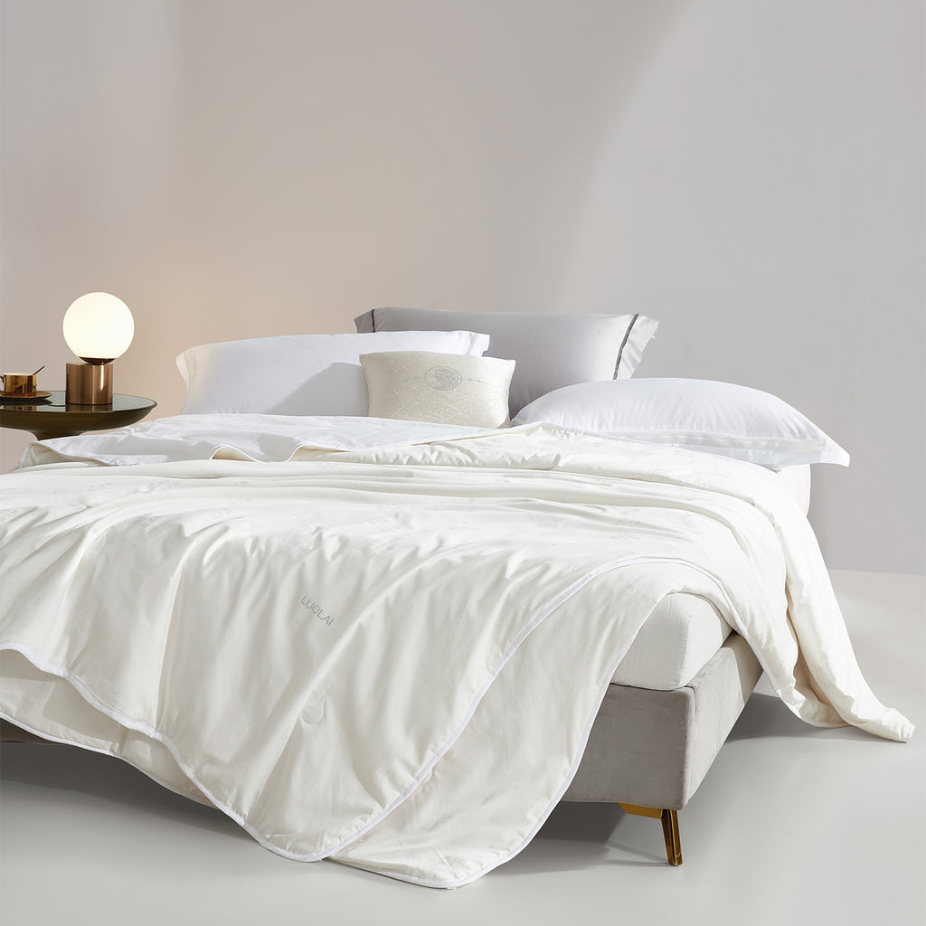 Jacquard Cotton Silk-Filled 2-in-1 Duvet
