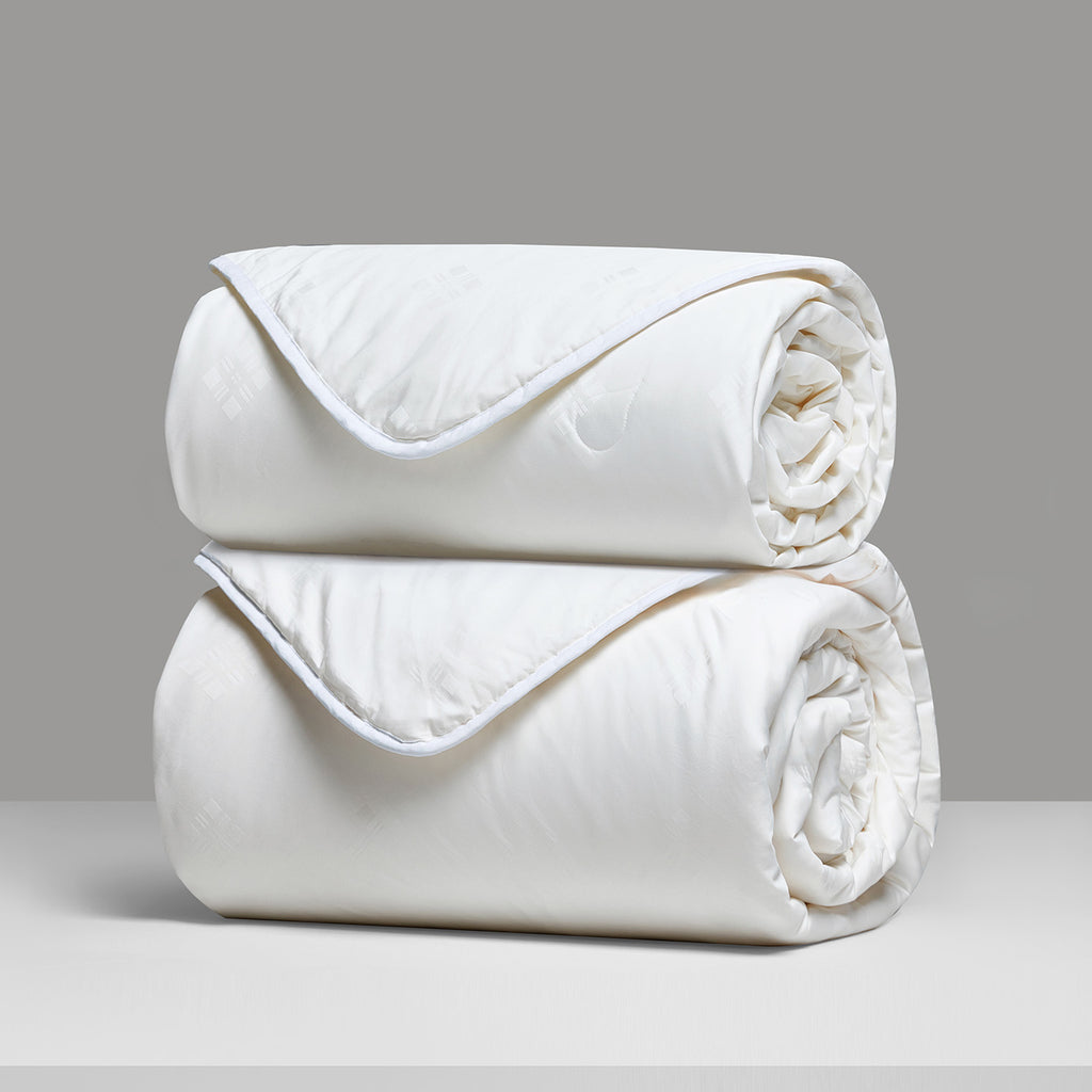 Jacquard Cotton Silk-Filled 2-in-1 Duvet