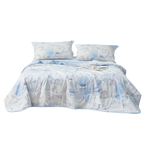 Washable Cotton Summer Duvet - Azure Bloom