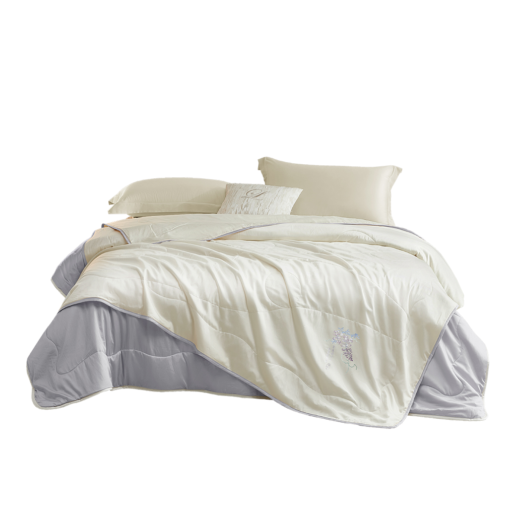 Wisteria Embroidered Silk-Filled 2-in-1 Duvet