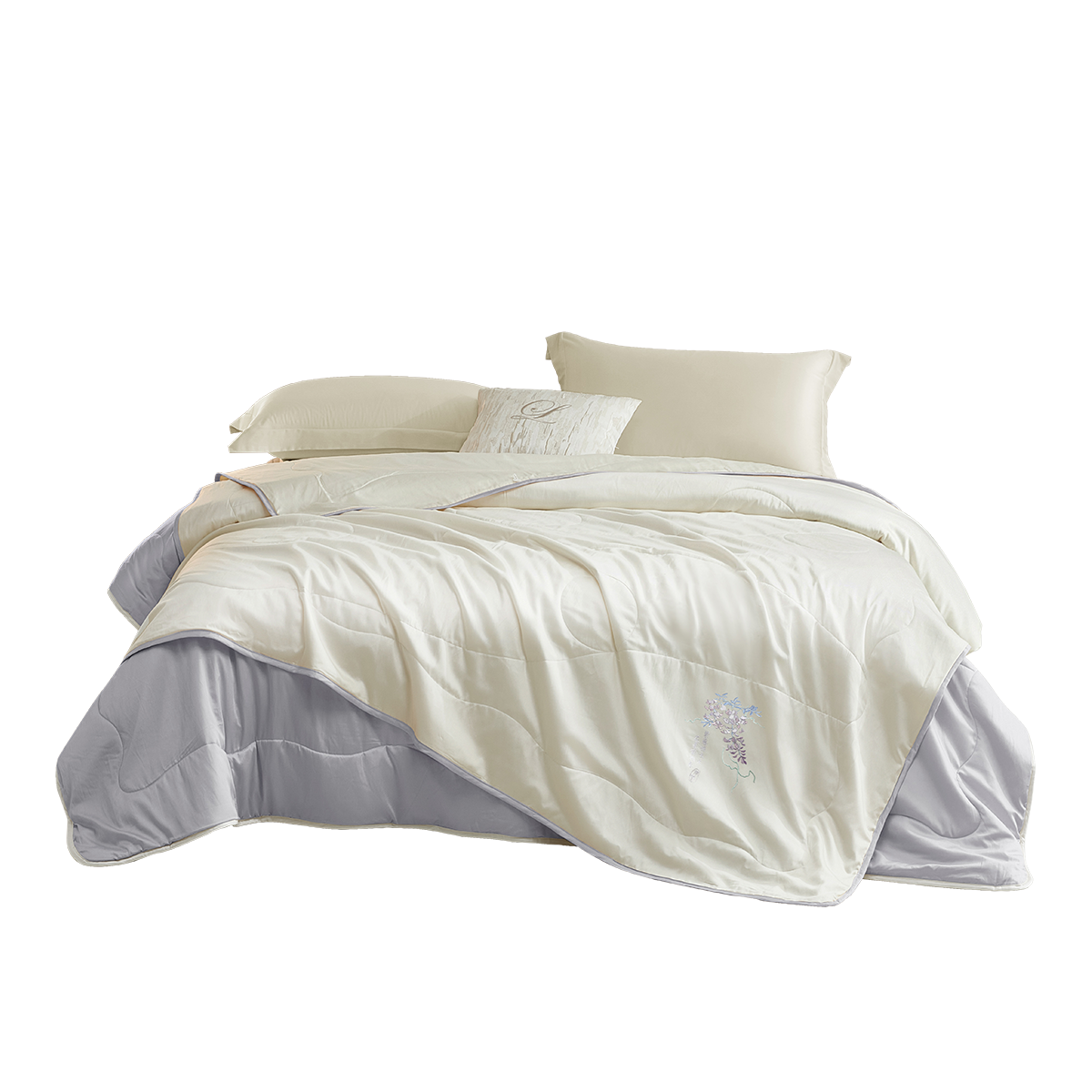 Wisteria Embroidered Silk-Filled 2-in-1 Duvet