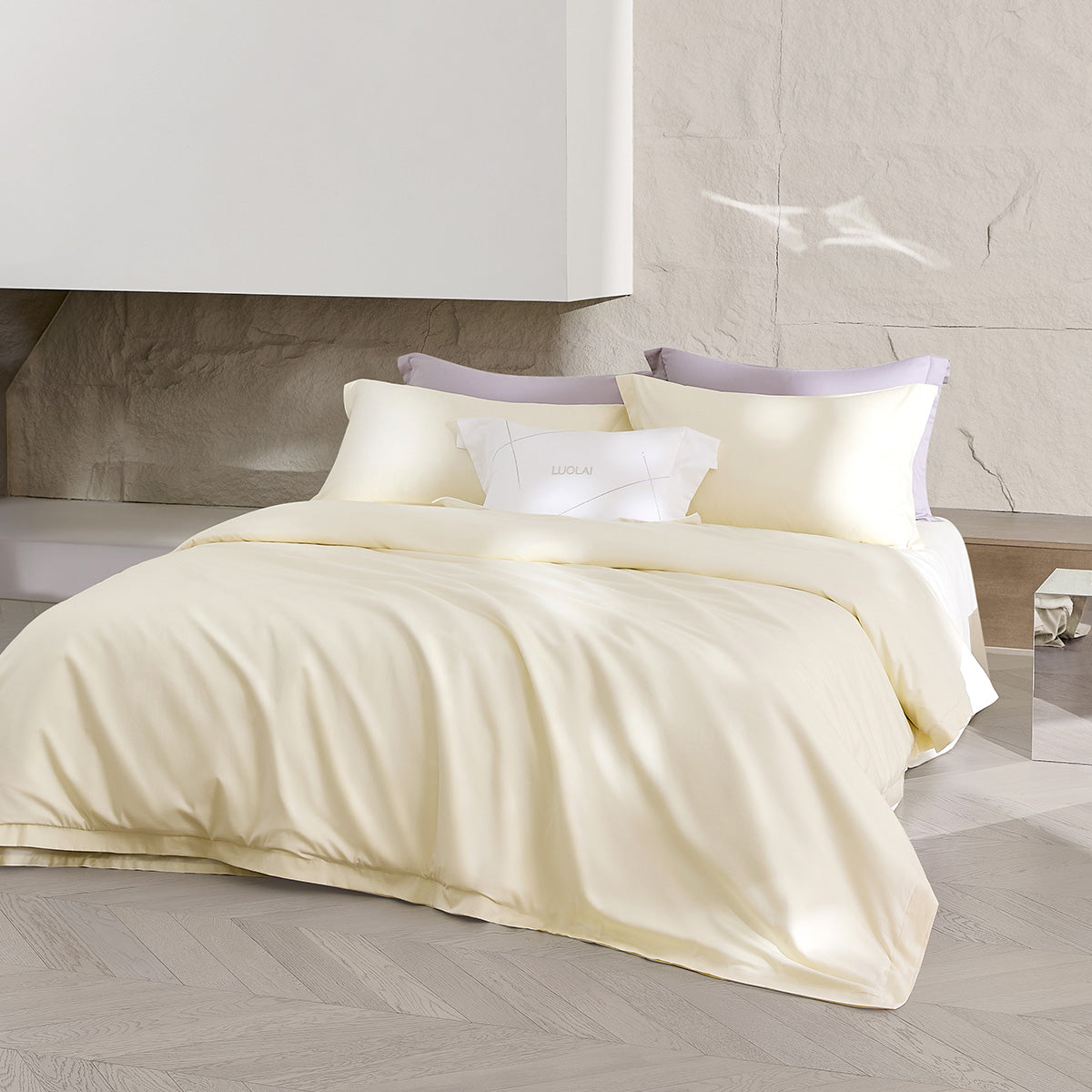 Easy-Zip Colourfast Sateen Cotton Bedding Set - 300 TC