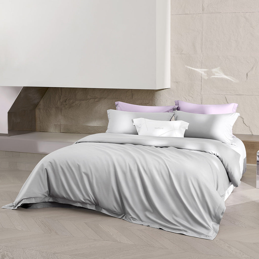 Easy-Zip Colourfast Sateen Cotton Bedding Set - 300 TC