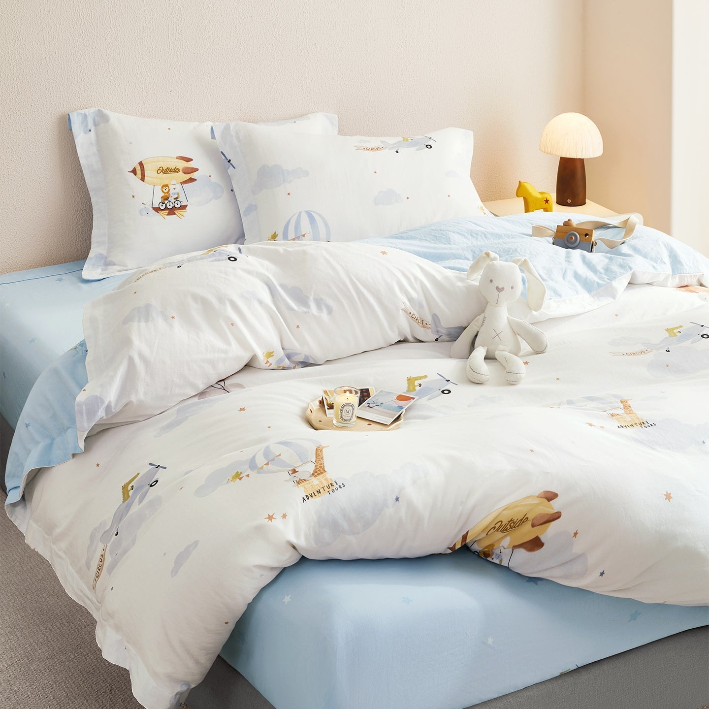 Kids Cotton Double Gauze Bedding Set - Fantasy Sky