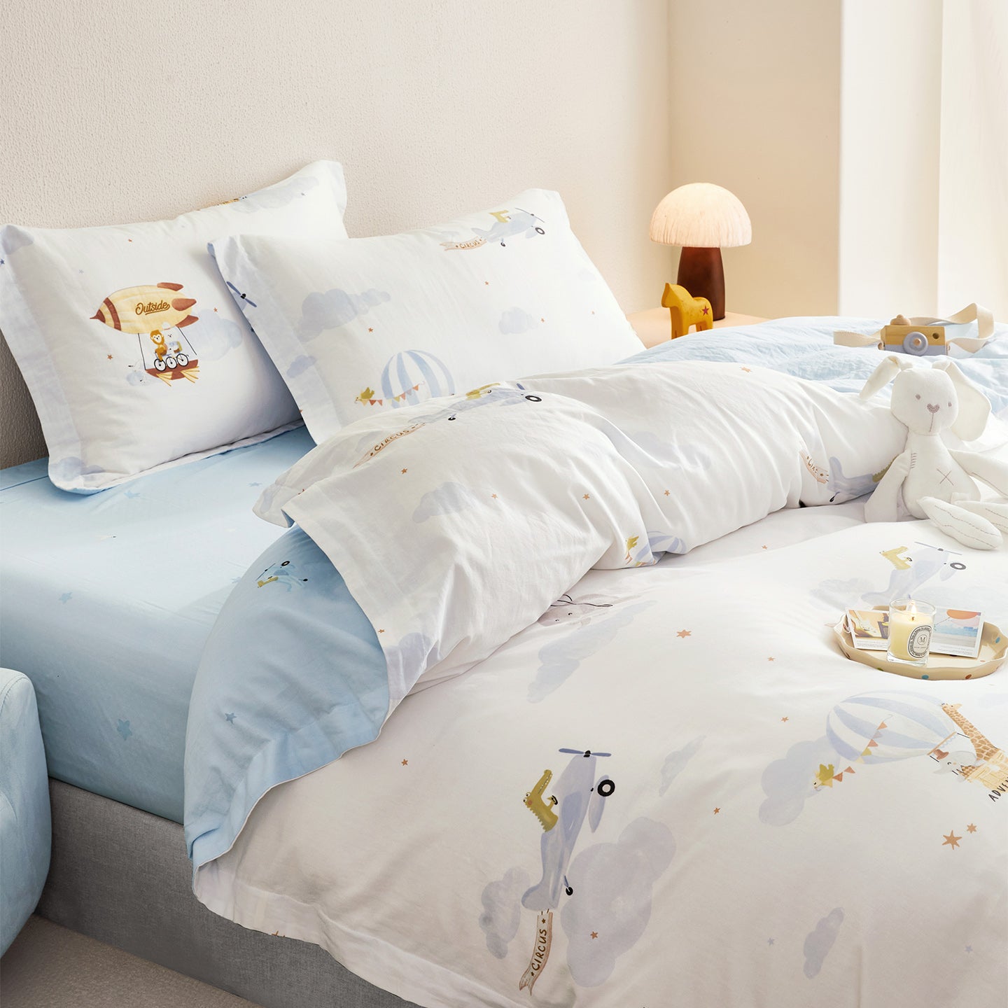 Kids Cotton Double Gauze Bedding Set - Fantasy Sky