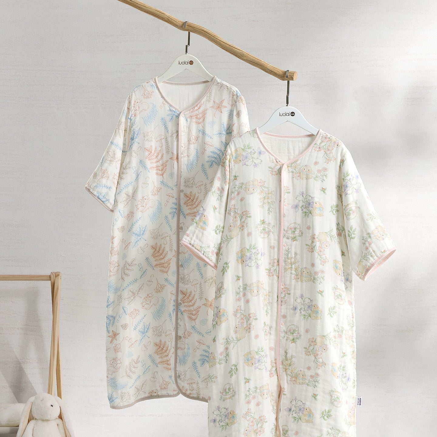 Breathable Two-in-One Muslin Cotton Sleep Bag - 6-Layer