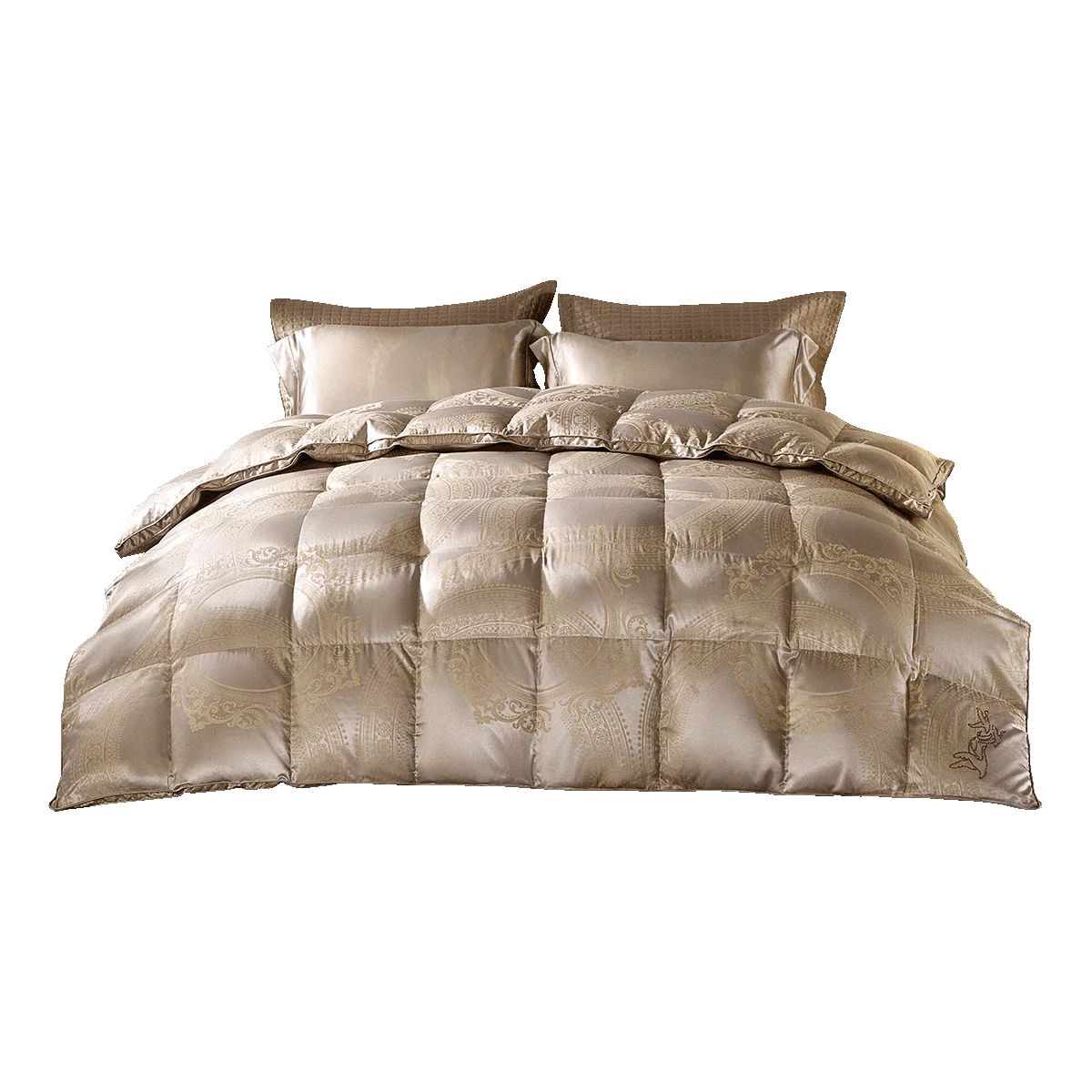 95% Polish White Goose Down Luxury Jacquard Heavy-Weight Quilt